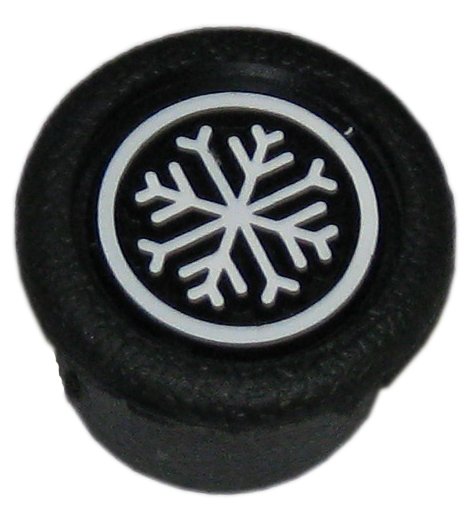 Rotary Thermostat Knob White Print