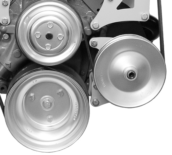 SBC Long Water Pump Power Steering Bracket (Reverse Rotation Water Pump)