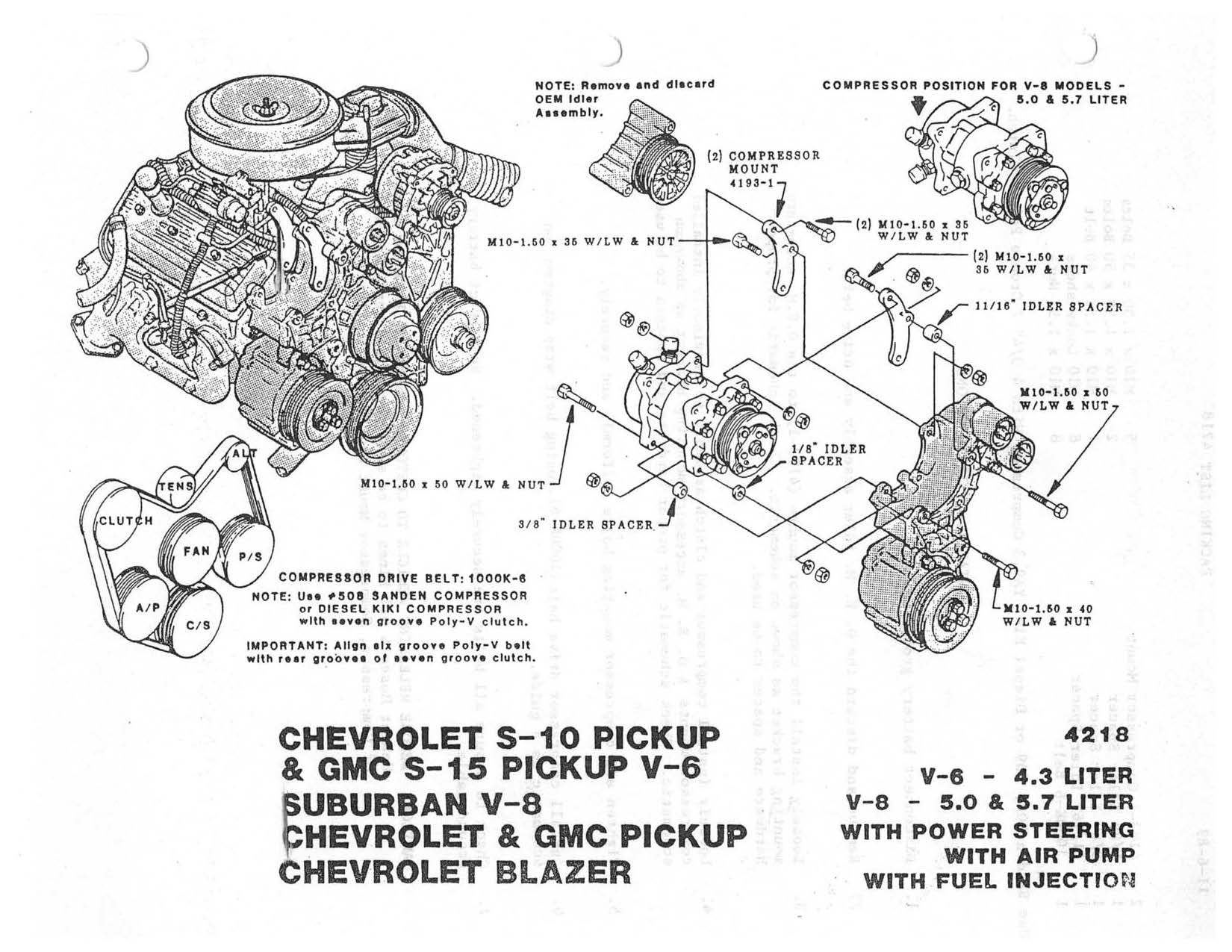 Gm R4 To Sanden Conversion Bracket