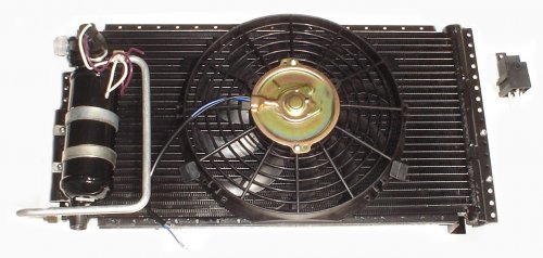 MGB Condenser with Drier, Fan, Relay, Brackets, & Binary