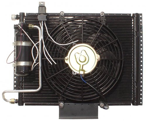 TR-6 Condenser w/ Drier, Fan, Relay, Brackets & Binary