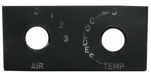 Rotary Control Small Horizontal Switch Plate